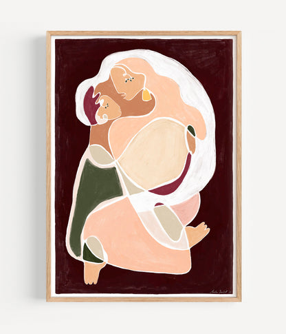 A Mother's Love - Deep Red/Brown