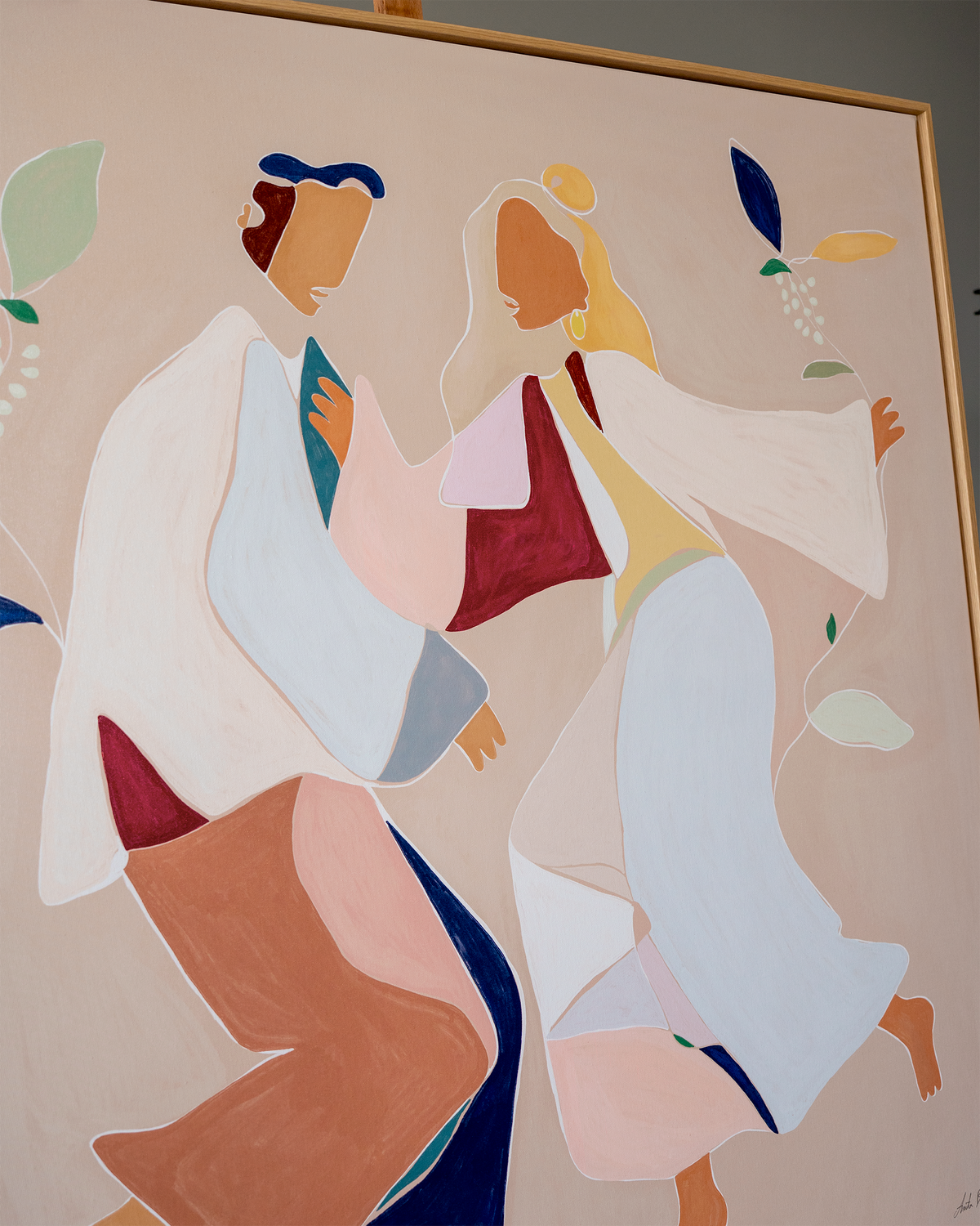 Memories with You - Beige - Lærredstryk